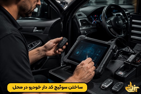 ساخت سوئیچ کددار خودرو در محل شهرک شیرودی